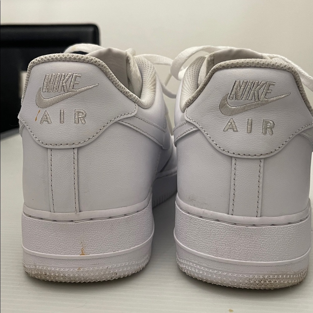Nike Air Force 1 Low White Sneakers Men’s Size 12 - Picture 3 of 14